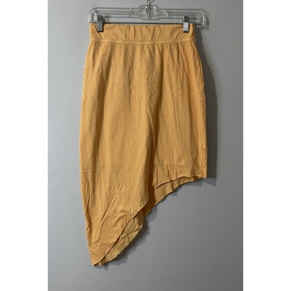 FRANK & EILEEN Tee Lab Asymmetrical Skirt Small Orange Peach NEW Lined Casual - Picture 1 of 8